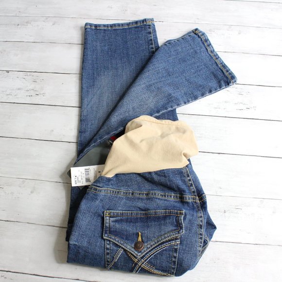 Oh Baby Women's Maternity Denim Blue Jean Capri Pants Size S Summer - Picture 1 of 5
